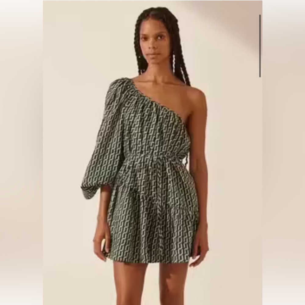 Shona joy Ida one shoulder mini tiered dress